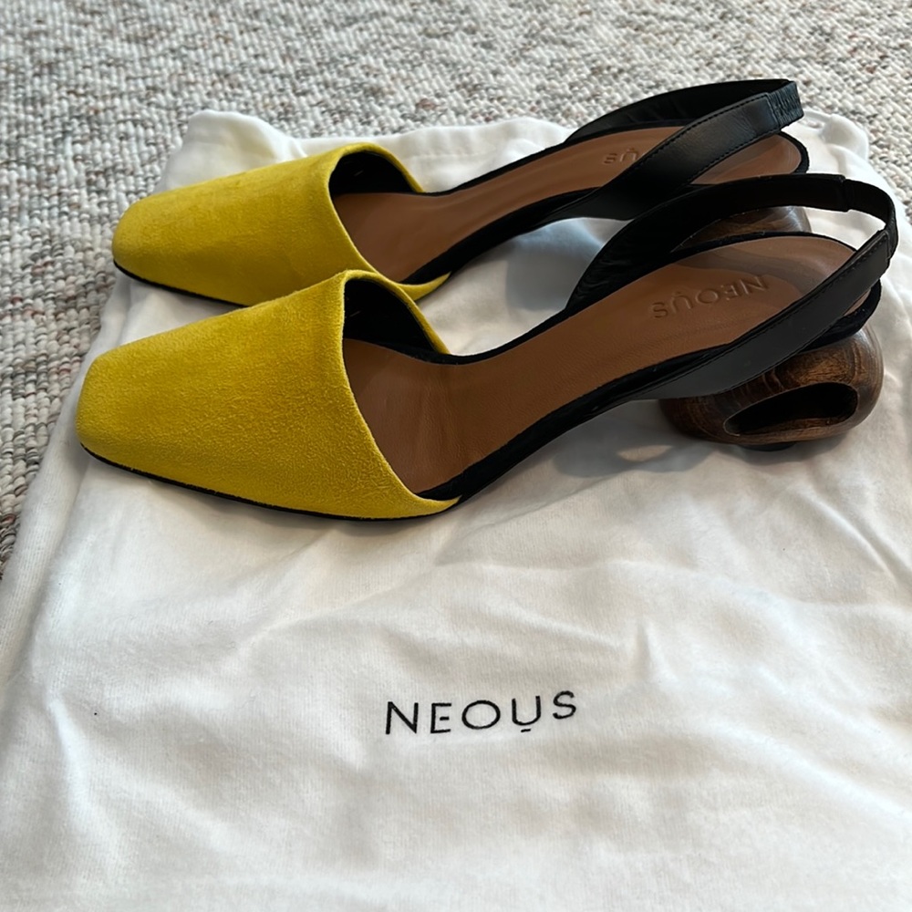 Brand New NEOUS 37 Square Toe Low Heels OP 850